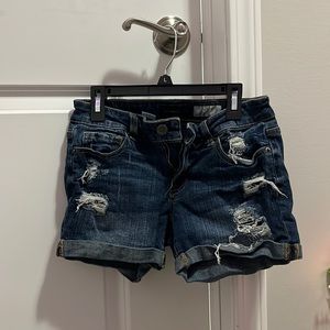 jean shorts with rips